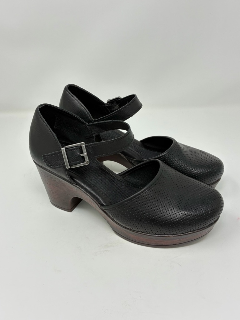 Black Mary Jane Platform Heels Vegan Leather
